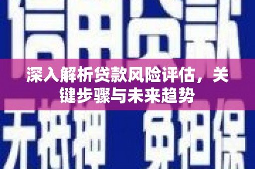 宏伟深入解析贷款风险评估，关键步骤与未来趋势