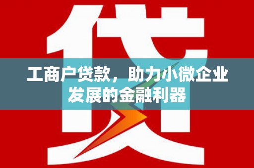 宏伟工商户贷款，助力小微企业发展的金融利器