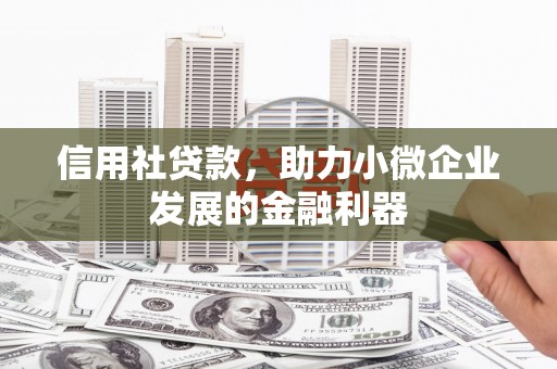 宏伟信用社贷款，助力小微企业发展的金融利器