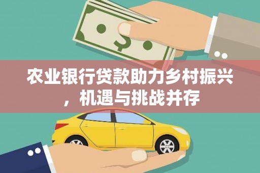 宏伟农业银行贷款助力乡村振兴，机遇与挑战并存