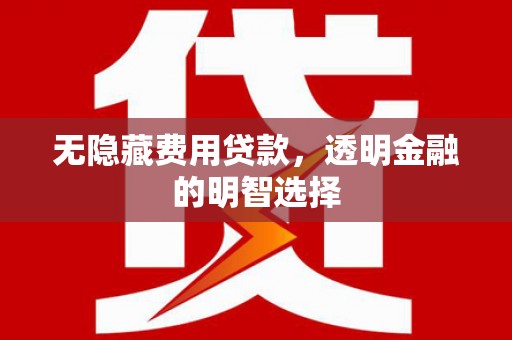 宏伟无隐藏费用贷款，透明金融的明智选择