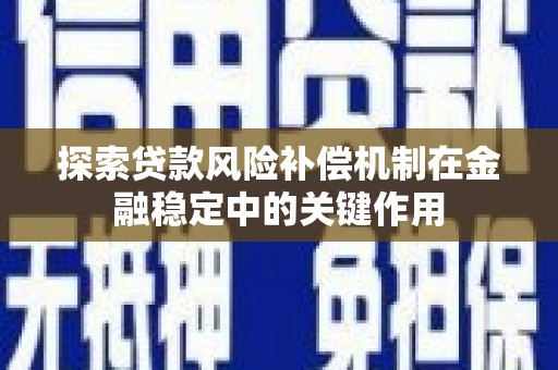 宏伟探索贷款风险补偿机制在金融稳定中的关键作用