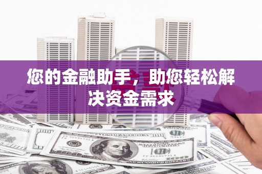 宏伟您的金融助手，助您轻松解决资金需求